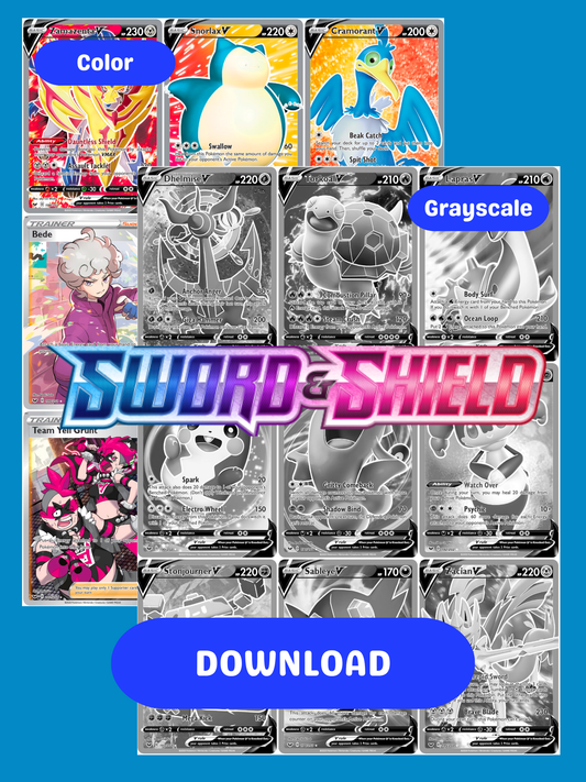 Sword & Shield: Base Set Printable Master and Complete Set Binder Placeholders + Checklist (Digital Download)
