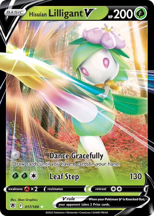 Hisuian Lilligant V Pokémon Card 017/189 from Astral Radiance