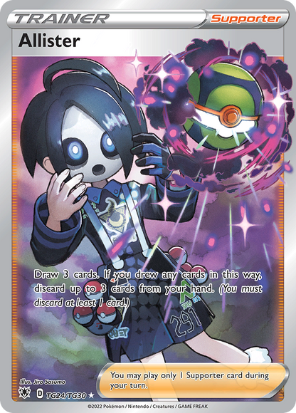 Allister Pokémon Card TG24/030 from Astral Radiance Trainer Gallery