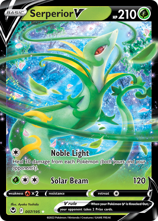 Serperior V Pokémon Card 007/195 from Silver Tempest
