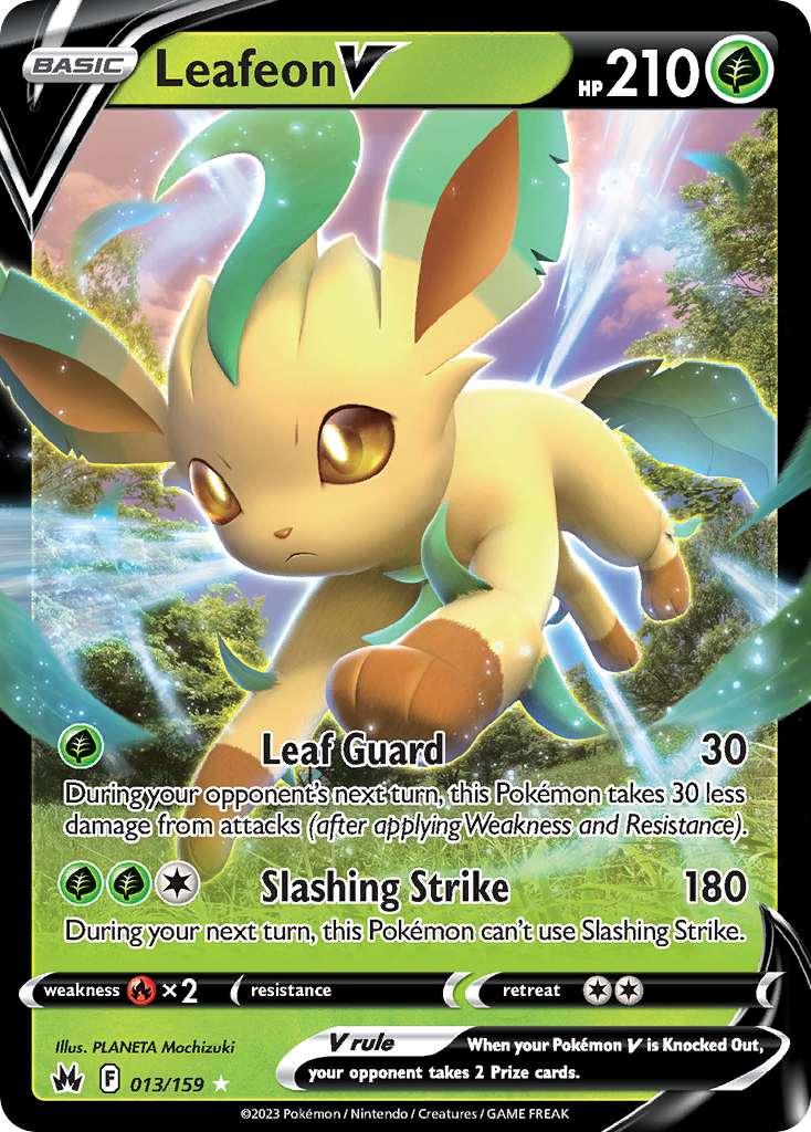 Leafeon V Pokémon Card 013/159 from Crown Zenith