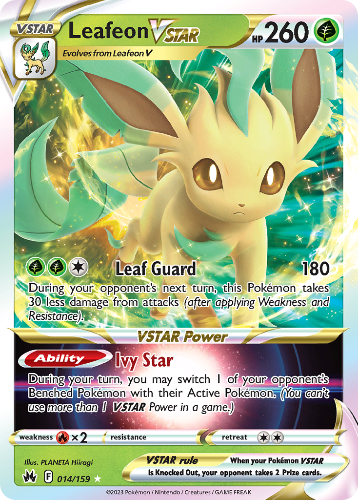 Leafeon VSTAR Pokémon Card 014/159 from Crown Zenith