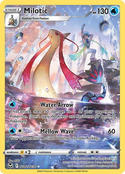 Milotic Pokémon Card TG02/030 from Silver Tempest Trainer Gallery