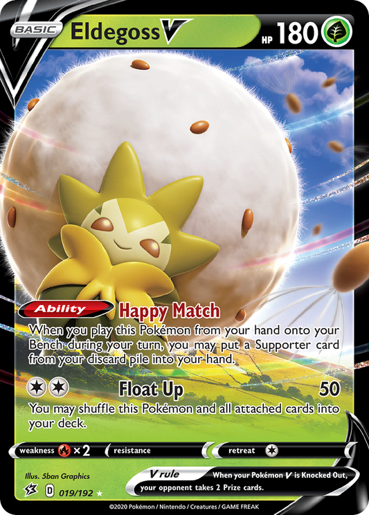 Eldegoss V Pokémon Card 019/192 from Rebel Clash