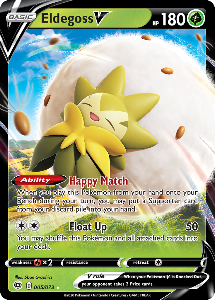 Eldegoss V Pokémon Card 005/073 from Champion's Path