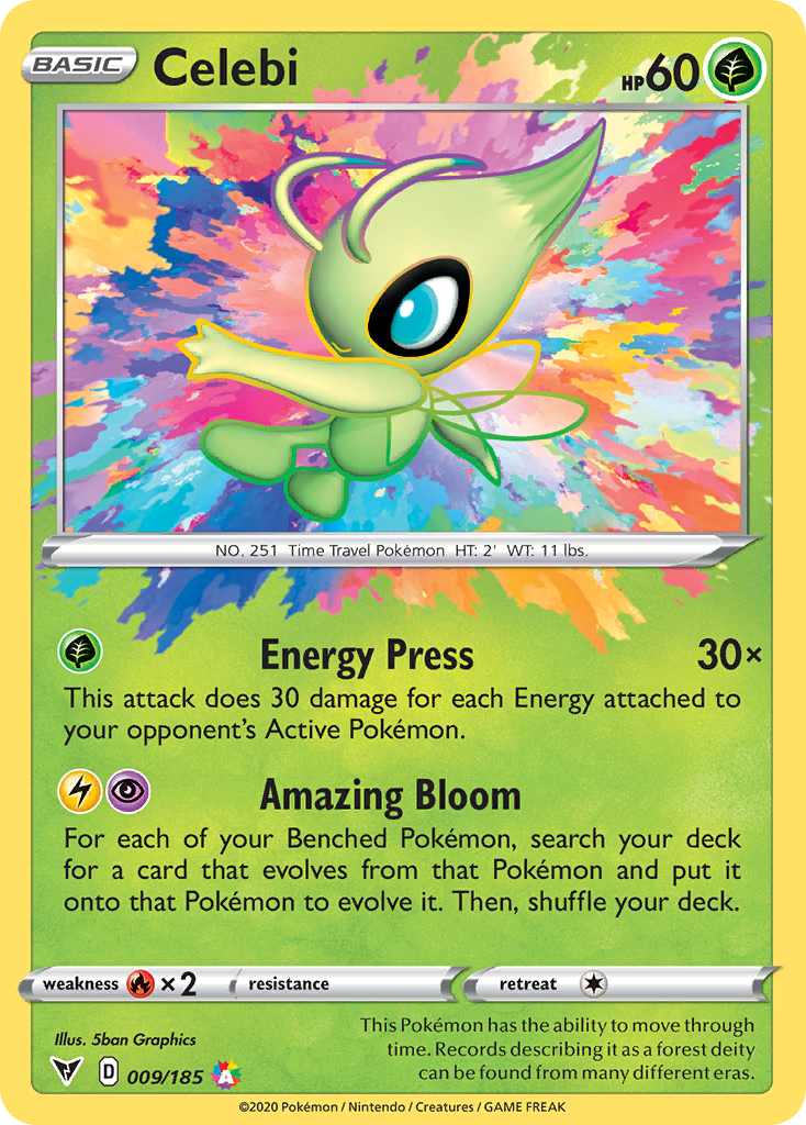 Celebi Pokémon Card 009/185 from Vivid Voltage