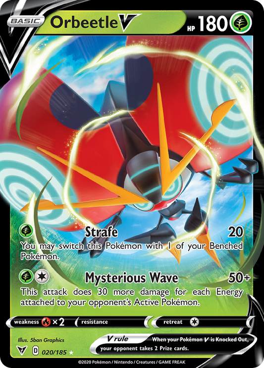 Orbeetle V Pokémon Card 020/185 from Vivid Voltage