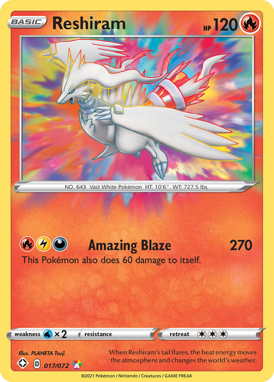 Reshiram Pokémon Card 017/072 from Shining Fates