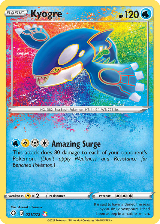 Kyogre Pokémon Card 021/072 from Shining Fates