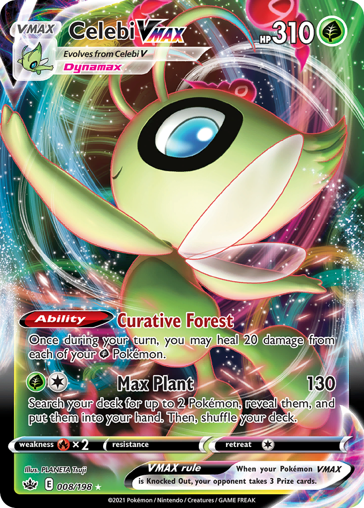 Celebi VMAX Pokémon Card 008/198 from Chilling Reign