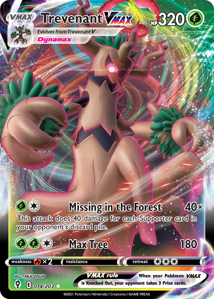 Trevenant VMAX Pokémon Card 014/203 from Evolving Skies