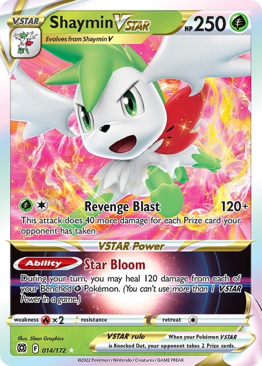 Shaymin VSTAR Pokémon Card 014/172 from Brilliant Stars