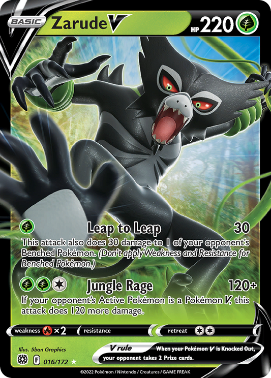 Zarude V Pokémon Card 016/172 from Brilliant Stars