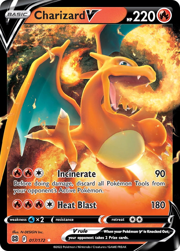 Charizard V Pokémon Card 017/172 from Brilliant Stars
