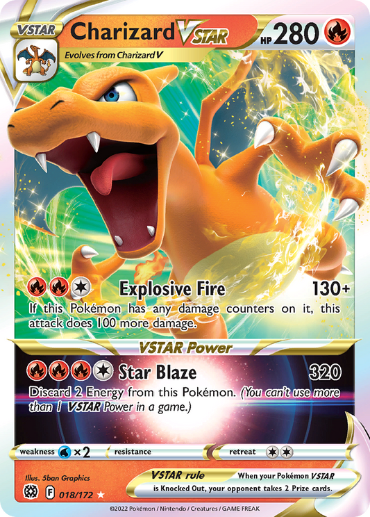 Charizard VSTAR Pokémon Card 018/172 from Brilliant Stars