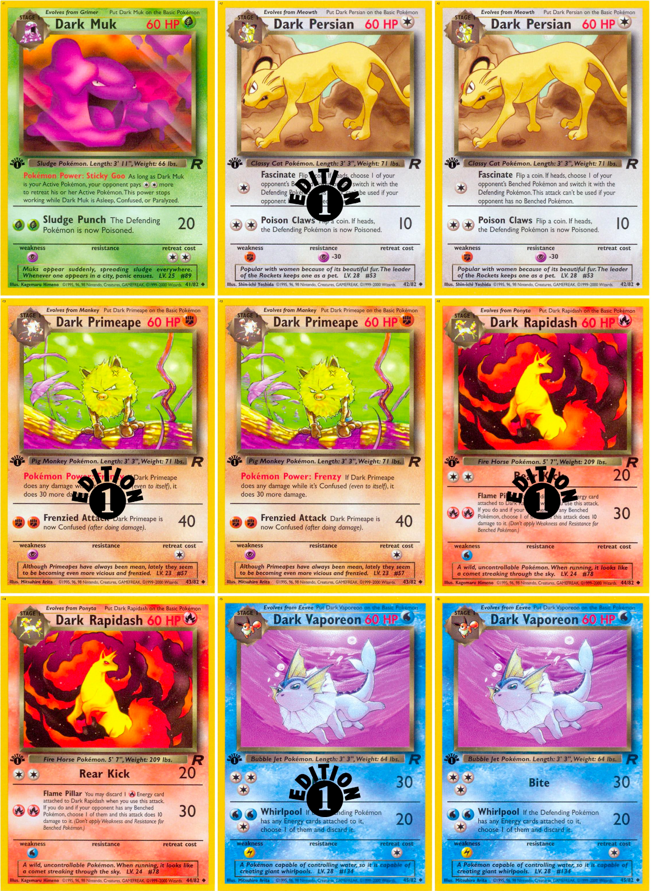 Base: Team Rocket Printable Master and Complete Set Binder Placeholders + Checklist (Digital Download)