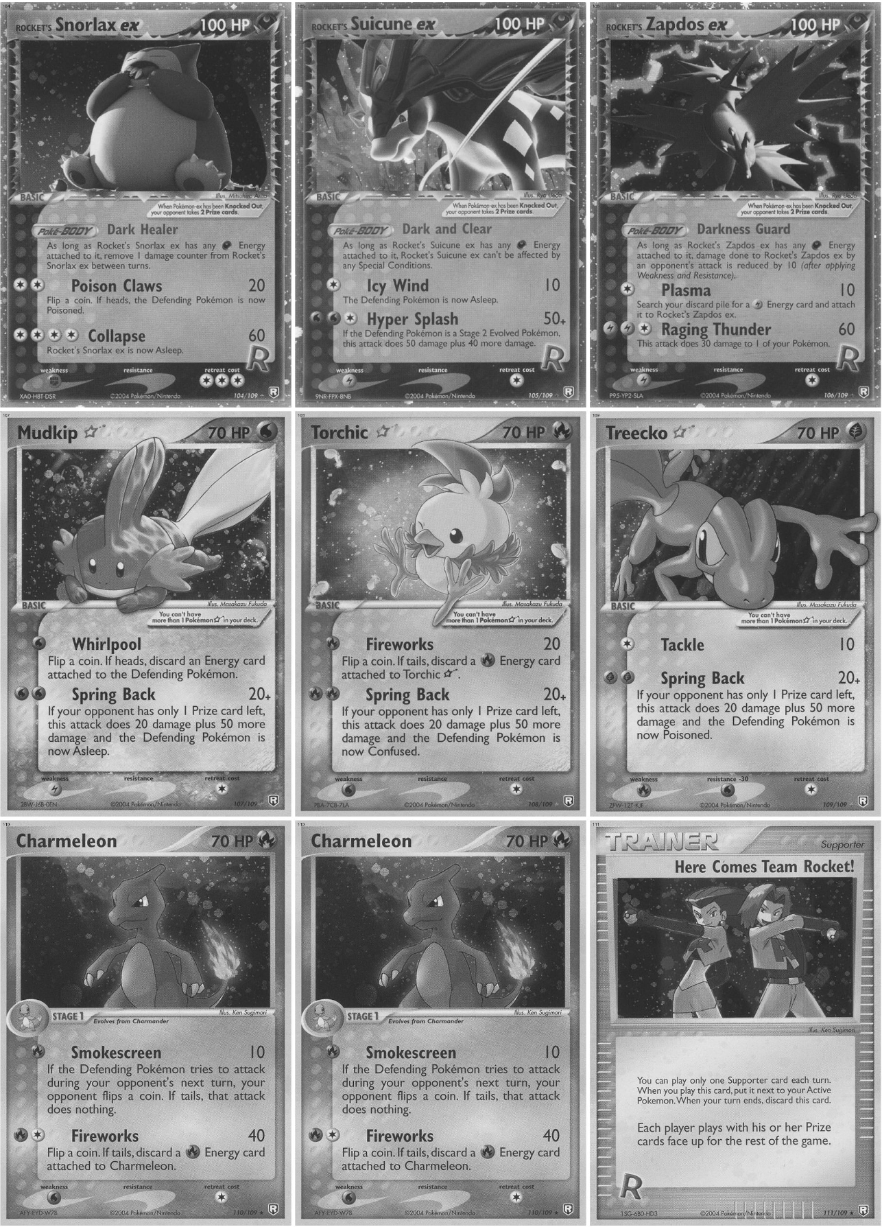 EX: Team Rocket Returns Printable Master and Complete Set Binder Placeholders + Checklist (Digital Download)
