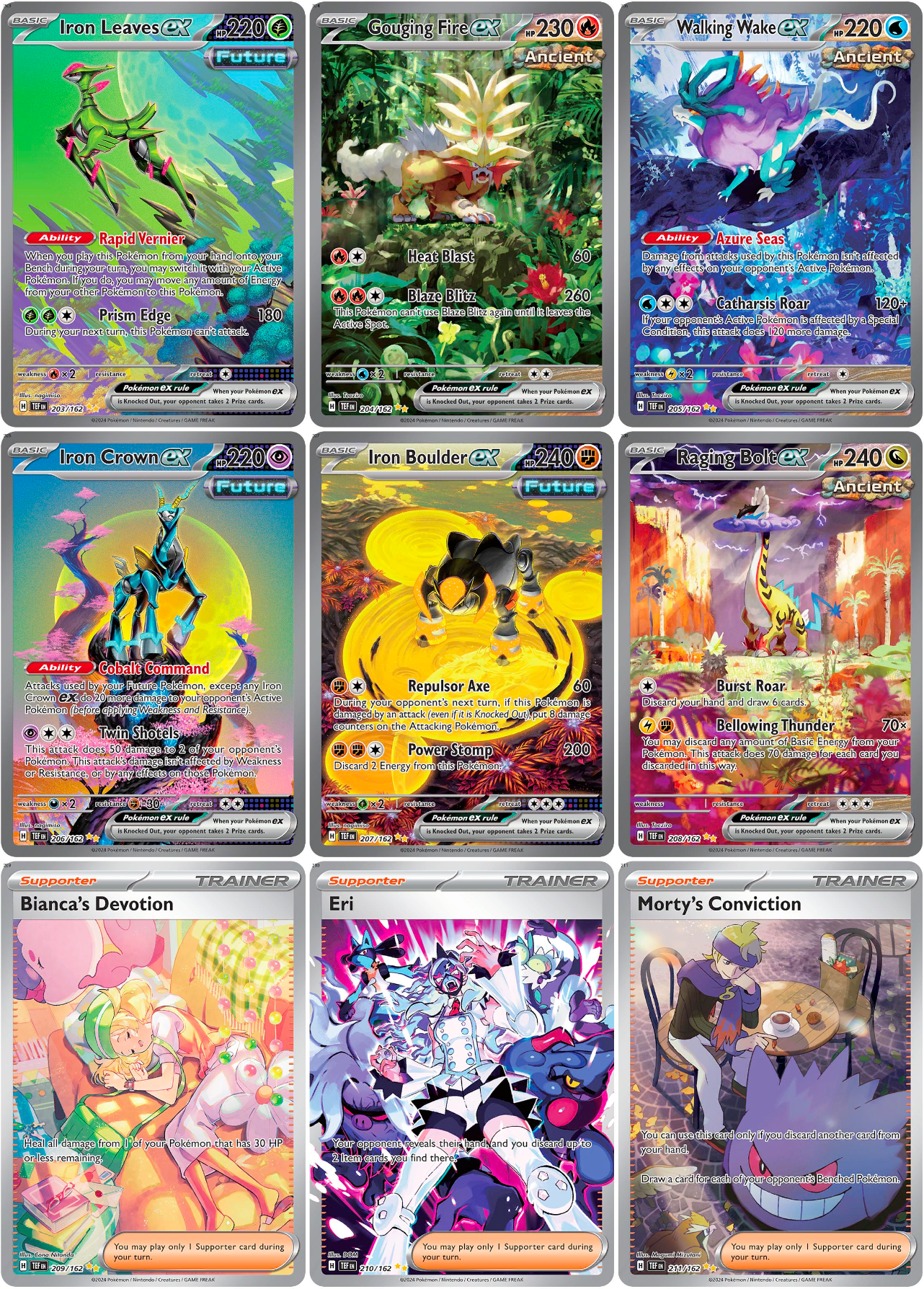 Scarlet & Violet: Temporal Forces Printable Master and Complete Set Binder Placeholders + Checklist (Digital Download)