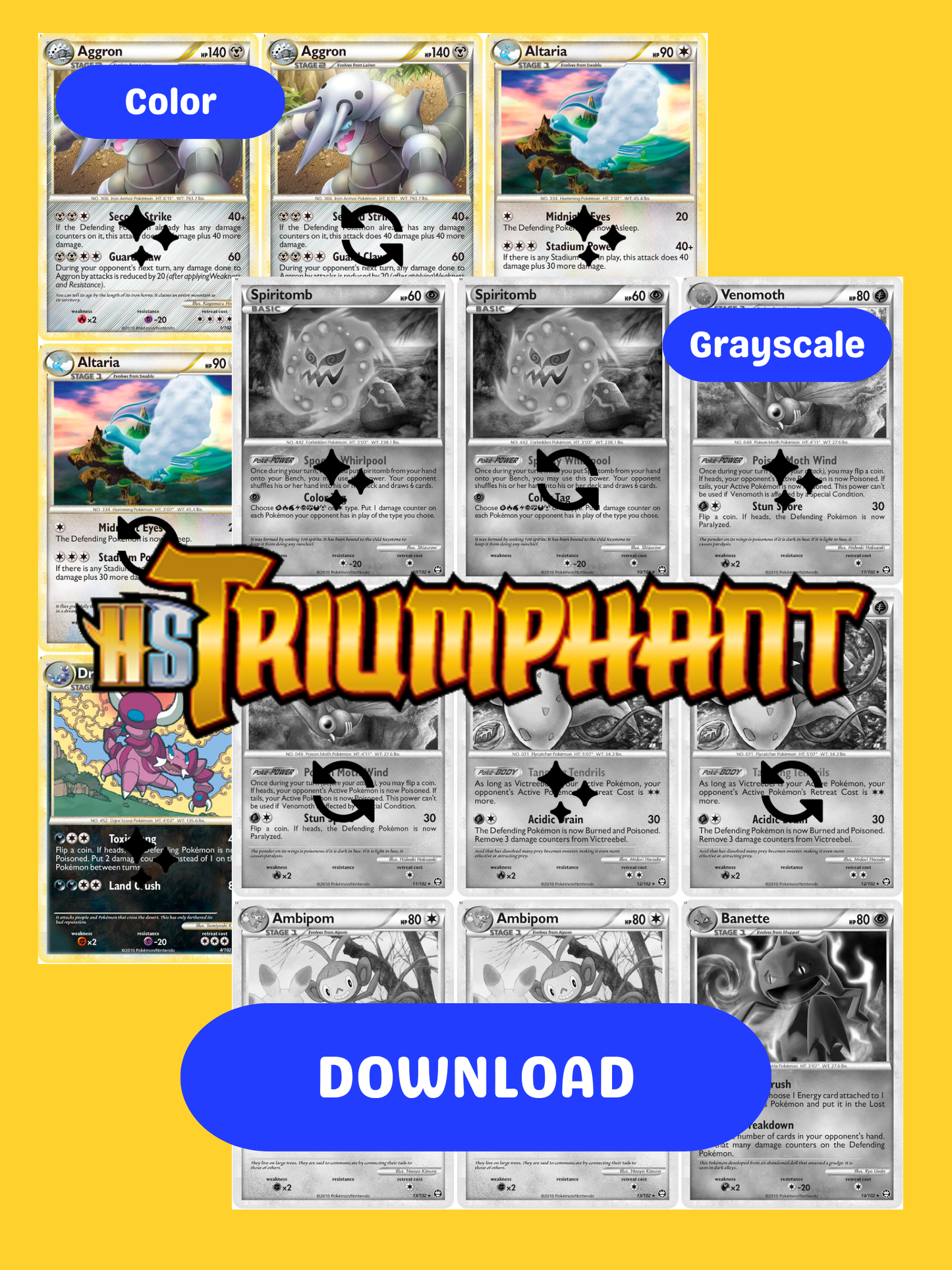 HeartGold & SoulSilver: Triumphant Legendary Treasures Printable Master and Complete Set Binder Placeholders + Checklist (Digital Download)