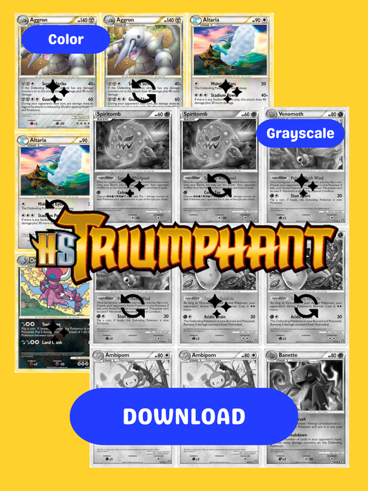 HeartGold & SoulSilver: Triumphant Legendary Treasures Printable Master and Complete Set Binder Placeholders + Checklist (Digital Download)