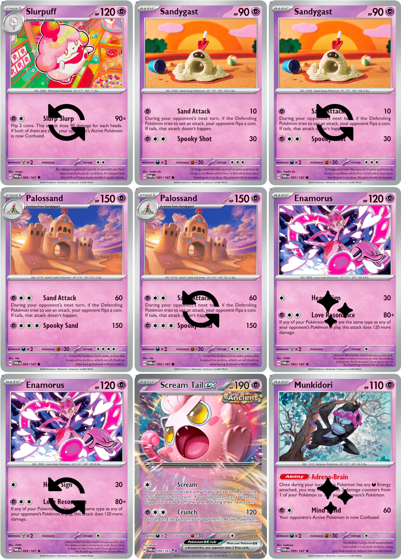 Scarlet & Violet: Twilight Masquerade Printable Master and Complete Set Binder Placeholders + Checklist (Digital Download)