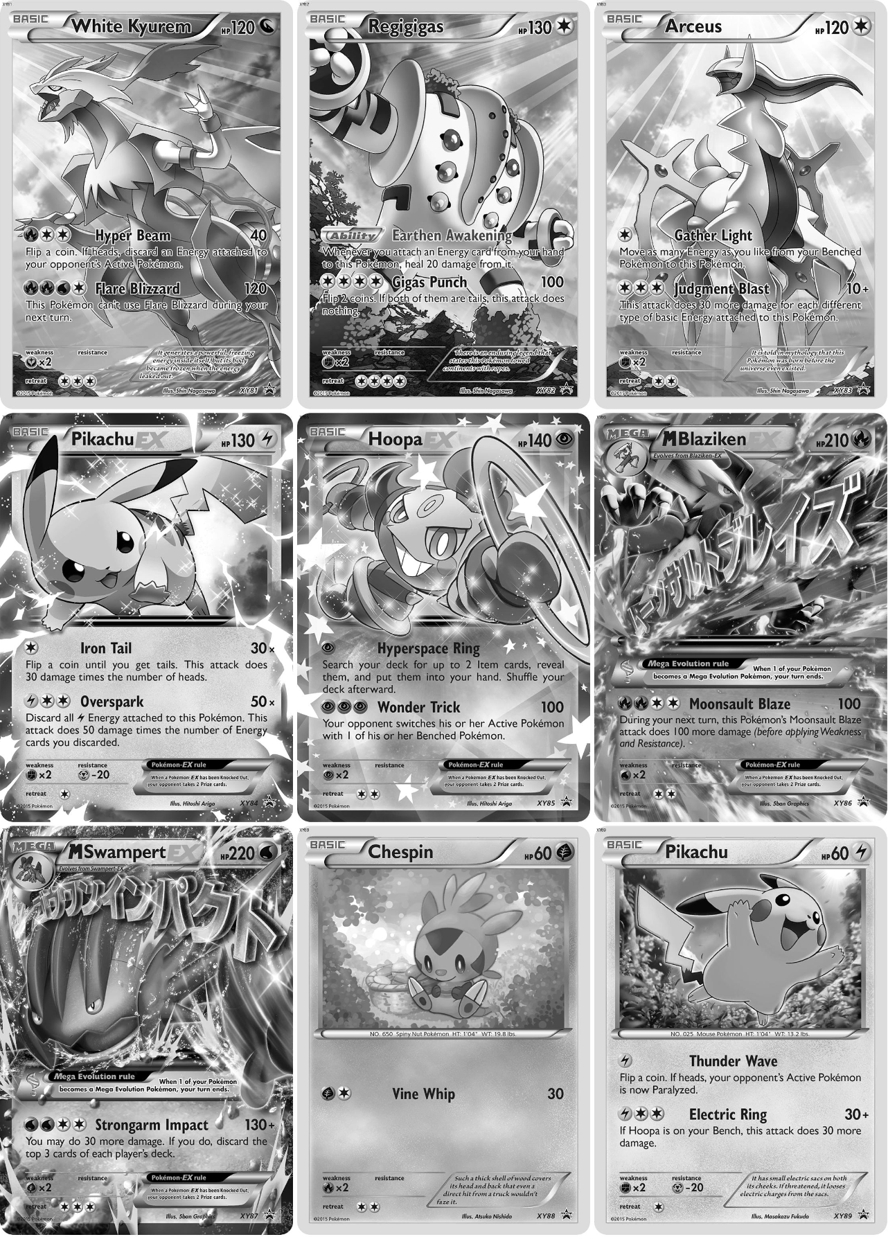 XY: Promos Printable Master Set Binder Placeholders + Checklist (Digital Download)