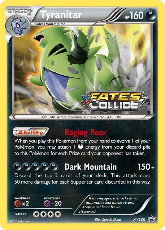 Tyranitar Pokémon Card XY130/211 from XY Black Star Promos