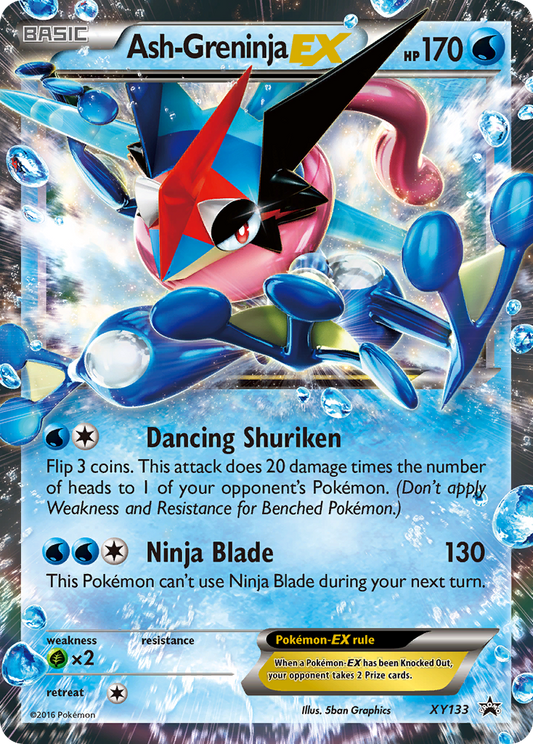 Ash-Greninja-EX Pokémon Card XY133/211 from XY Black Star Promos