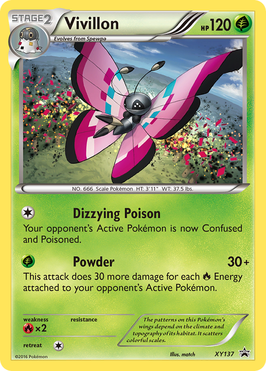 Vivillon Pokémon Card XY137/211 from XY Black Star Promos