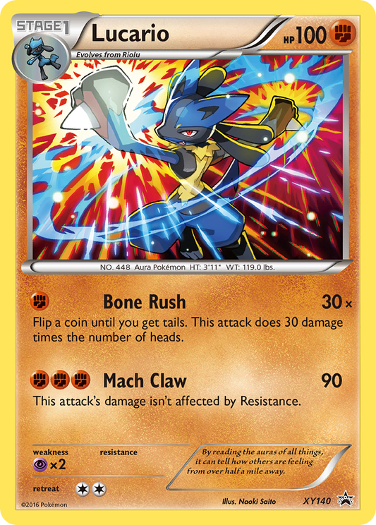Lucario Pokémon Card XY140/211 from XY Black Star Promos