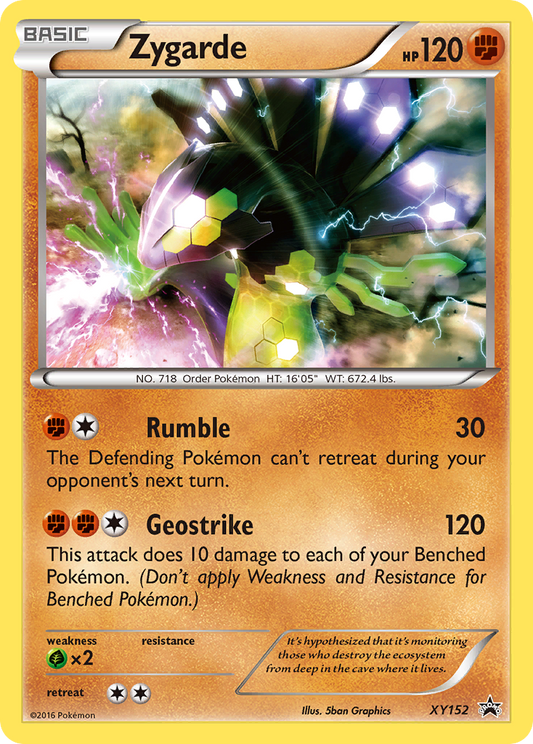 Zygarde Pokémon Card XY152/211 from XY Black Star Promos