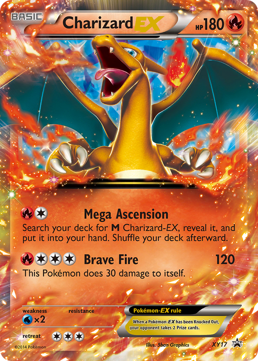 Charizard-EX Pokémon Card XY17/211 from XY Black Star Promos