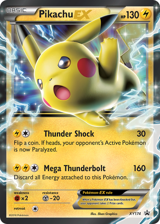 Pikachu-EX Pokémon Card XY174/211 from XY Black Star Promos