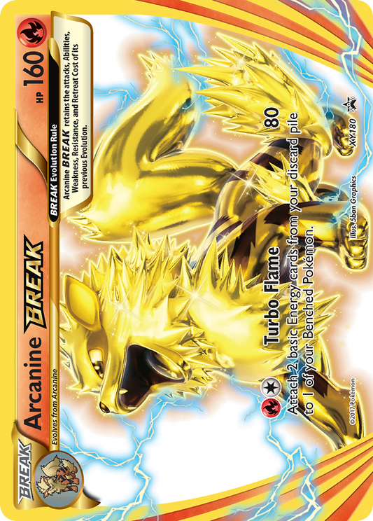 Arcanine BREAK Pokémon Card XY180/211 from XY Black Star Promos