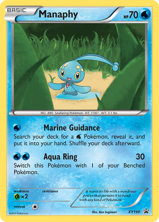 Manaphy Pokémon Card XY190/211 from XY Black Star Promos