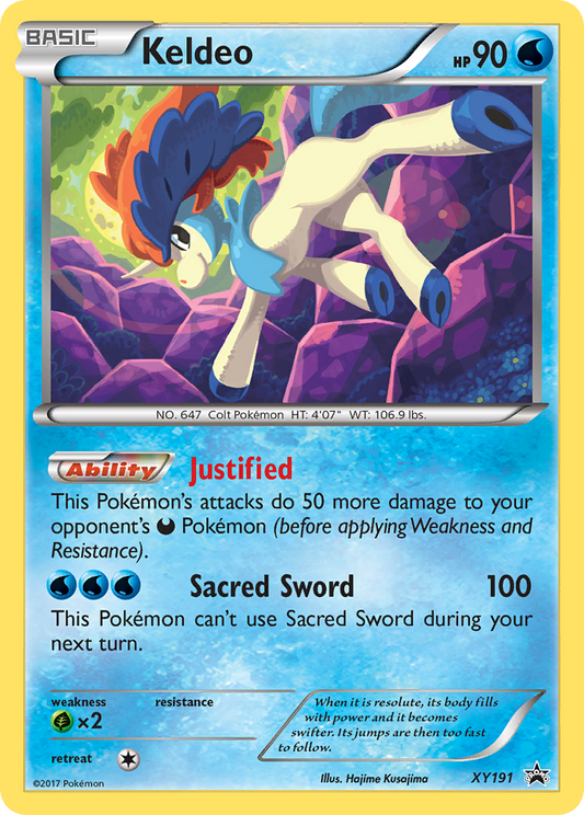 Keldeo Pokémon Card XY191/211 from XY Black Star Promos