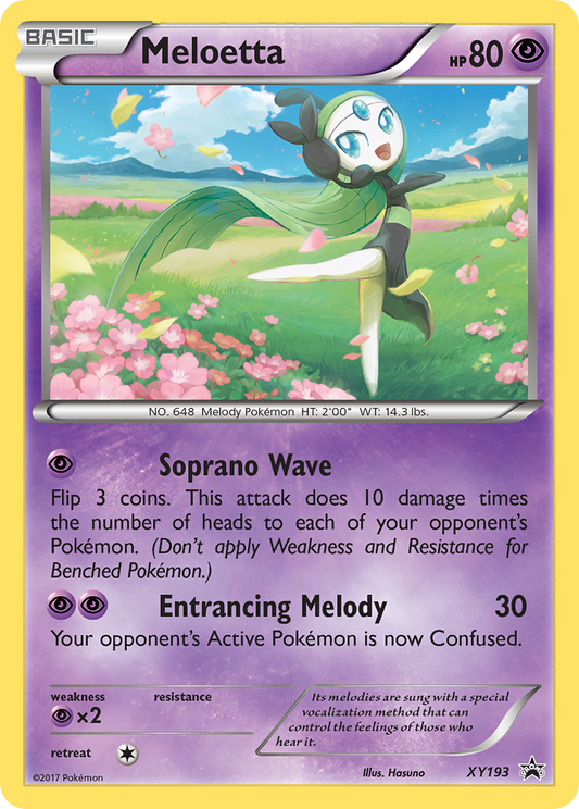 Meloetta Pokémon Card XY193/211 from XY Black Star Promos