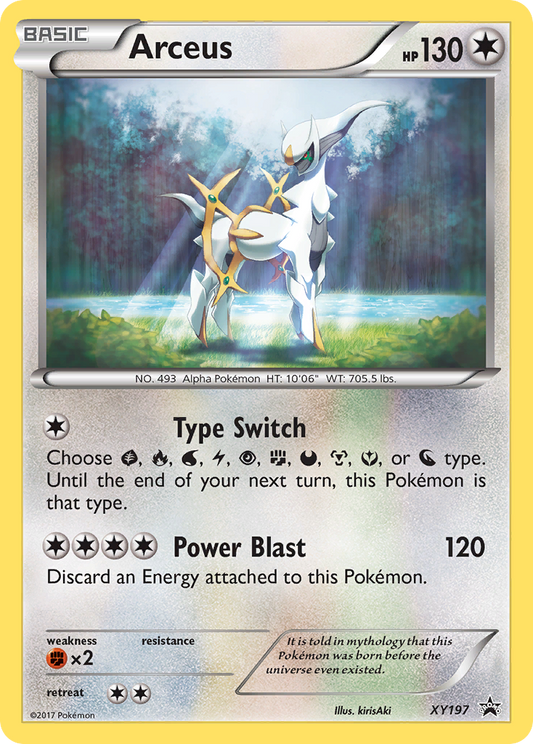 Arceus Pokémon Card XY197/211 from XY Black Star Promos