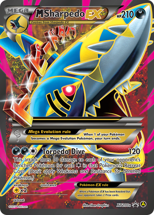 M Sharpedo-EX Pokémon Card XY200a/211 from XY Black Star Promos