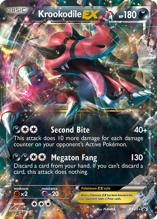 Krookodile-EX Pokémon Card XY25/211 from XY Black Star Promos