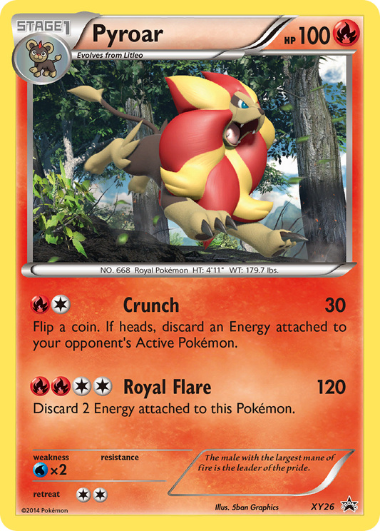 Pyroar Pokémon Card XY26/211 from XY Black Star Promos