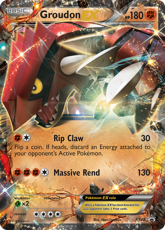 Groudon-EX Pokémon Card XY42/211 from XY Black Star Promos