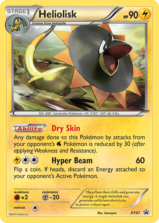 Heliolisk Pokémon Card XY47/211 from XY Black Star Promos