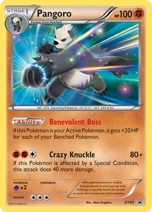 Pangoro Pokémon Card XY50/211 from XY Black Star Promos