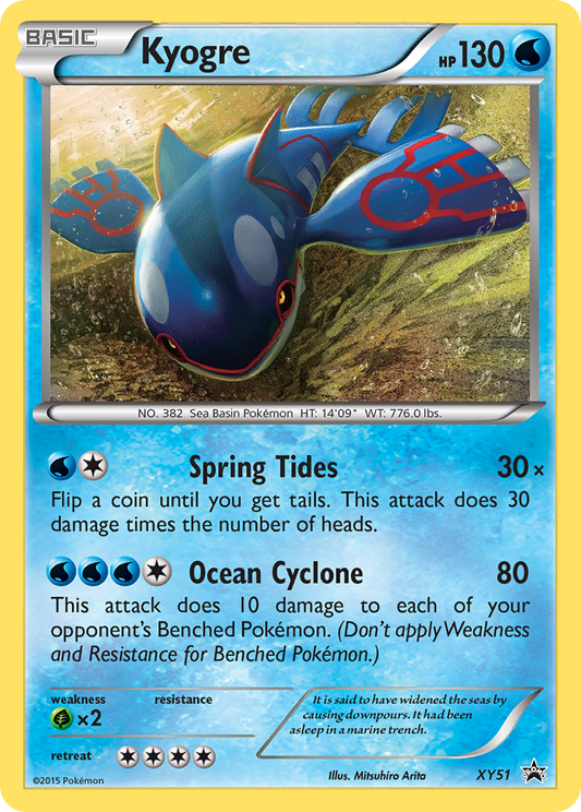 Kyogre Pokémon Card XY51/211 from XY Black Star Promos
