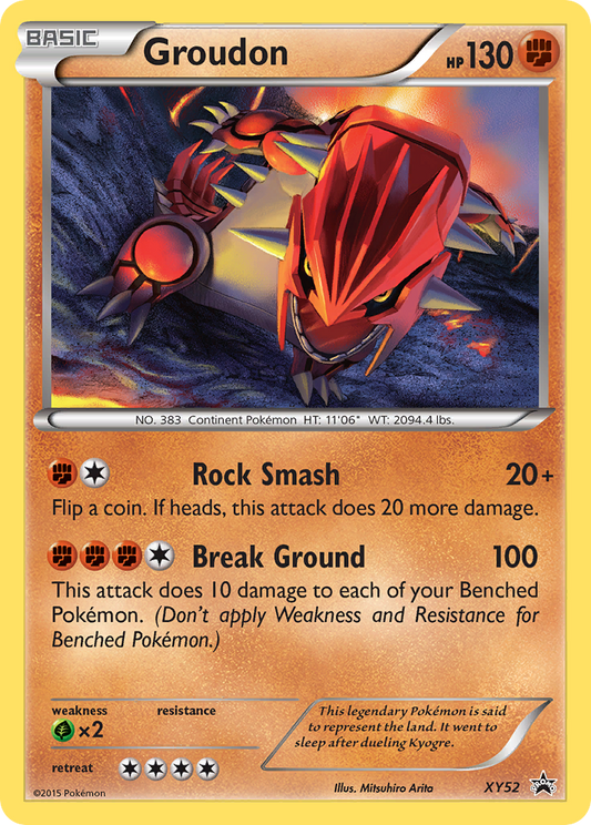Groudon Pokémon Card XY52/211 from XY Black Star Promos
