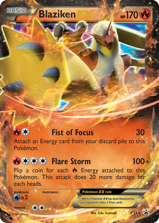 Blaziken-EX Pokémon Card XY54/211 from XY Black Star Promos
