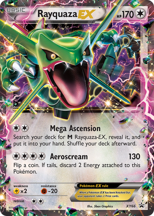 Rayquaza-EX Pokémon Card XY66/211 from XY Black Star Promos