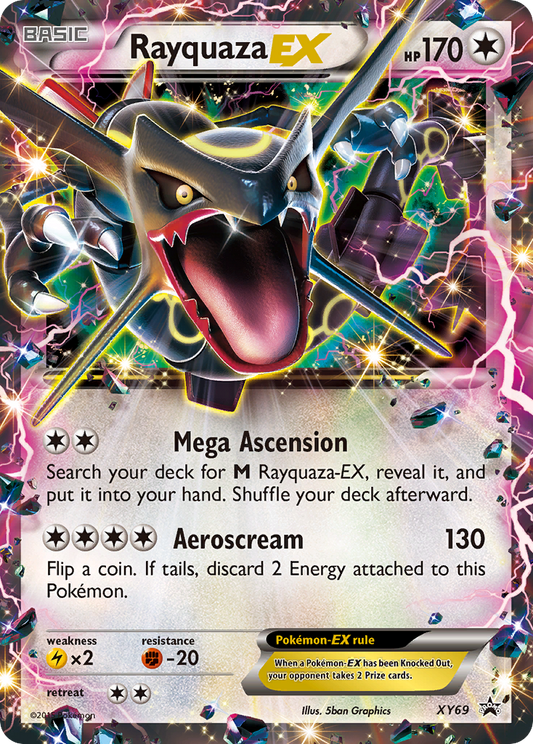 Rayquaza-EX Pokémon Card XY69/211 from XY Black Star Promos