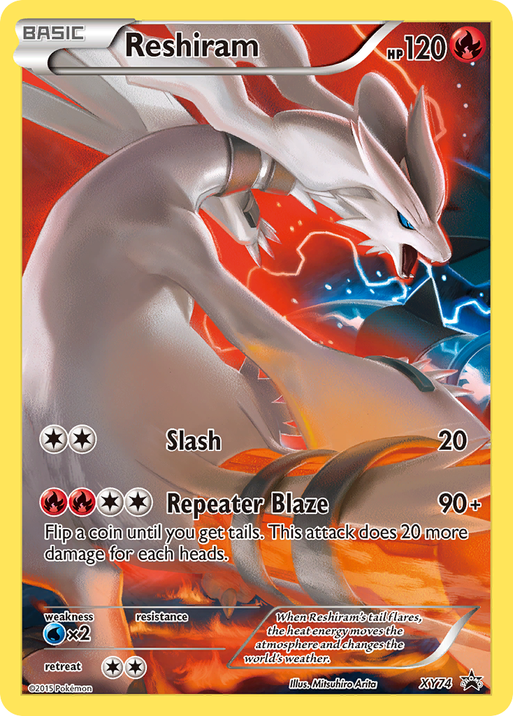 Reshiram Pokémon Card XY74/211 from XY Black Star Promos